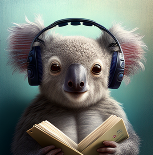 Alan Lab — un koala que lee y escucha música